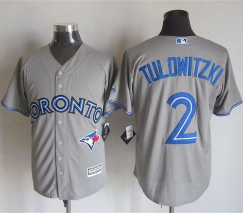 Blue Jays #2 Troy Tulowitzki Grey New Cool Base Stitched MLB Jersey